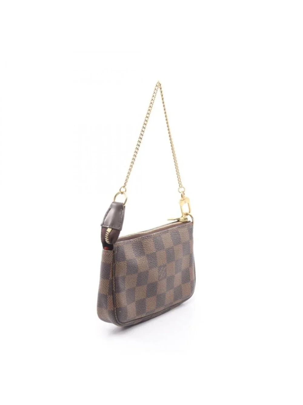 Louis Vuitton Handbag Mini Pochette Accessoires Damier Ebene Leather